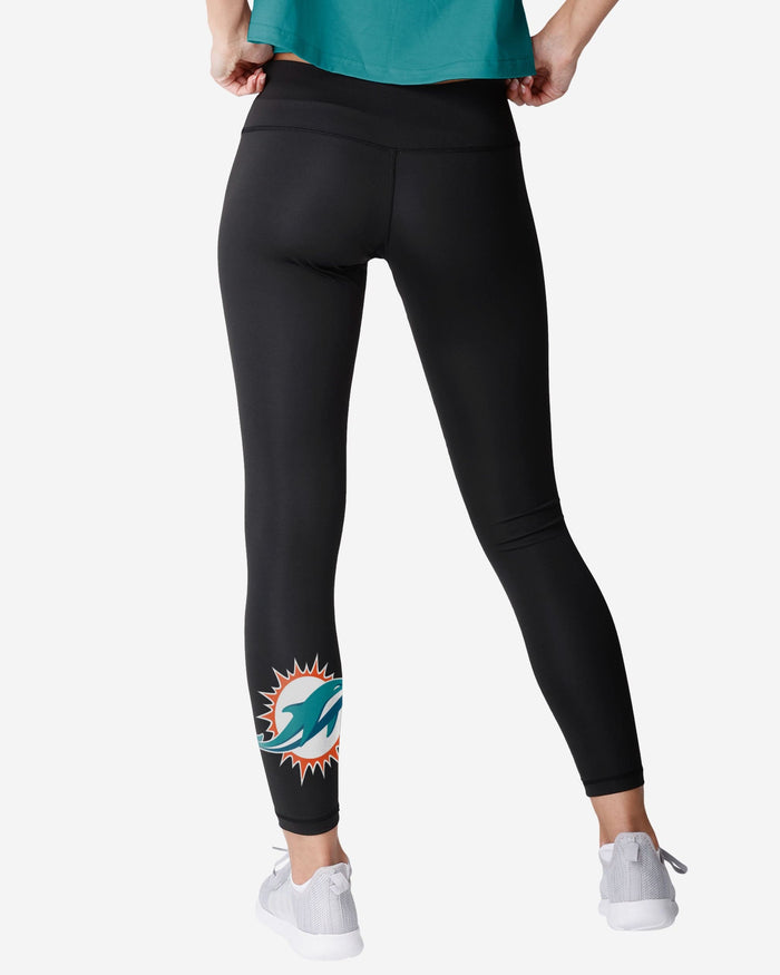 Miami Dolphins Womens Calf Logo Black Legging FOCO - FOCO.com