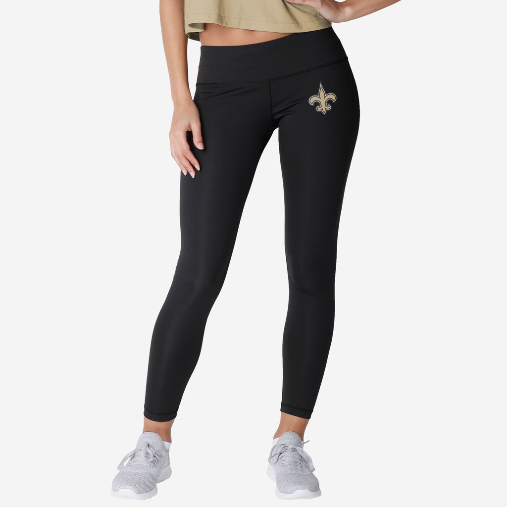 New Orleans Saints Womens Calf Logo Black Legging FOCO S - FOCO.com