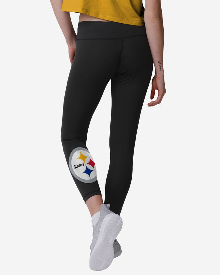 Pittsburgh Steelers Womens Calf Logo Black Legging FOCO - FOCO.com