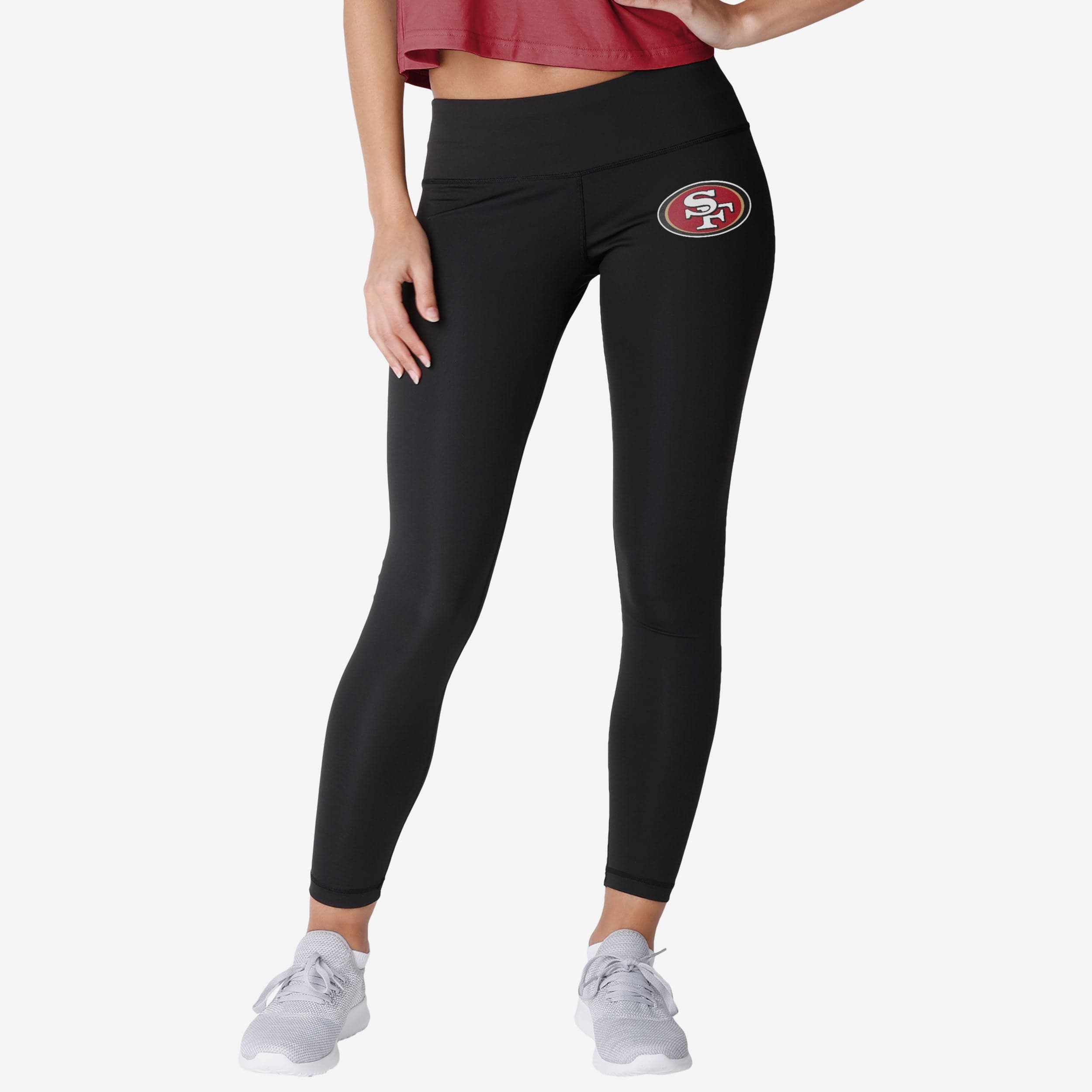 San Francisco 49ers Womens Calf Logo Black Legging FOCO