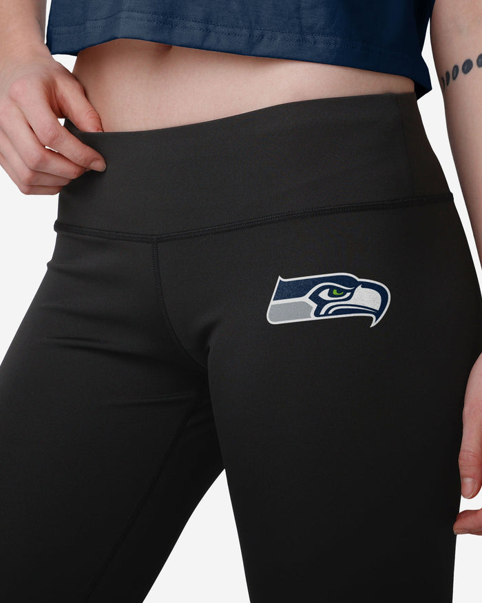 Seattle Seahawks Womens Calf Logo Black Legging FOCO - FOCO.com