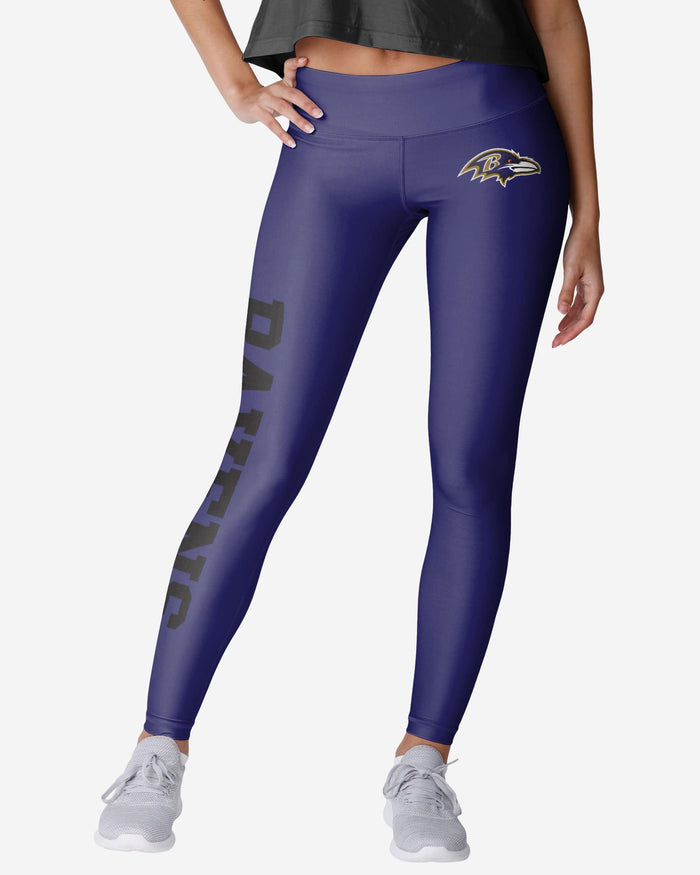 Baltimore Ravens Womens Solid Big Wordmark Legging FOCO S - FOCO.com