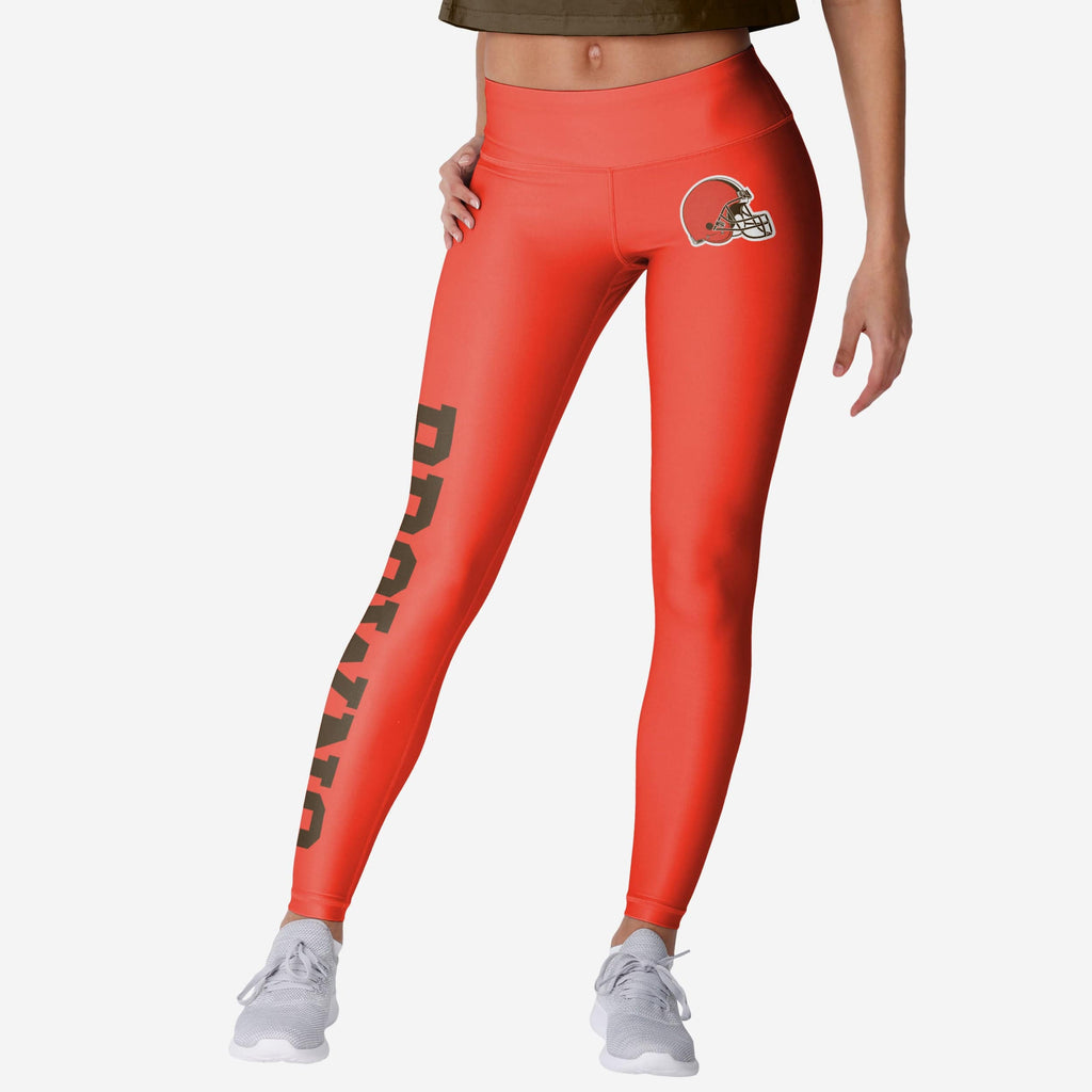 Cleveland Browns Womens Solid Big Wordmark Legging FOCO S - FOCO.com