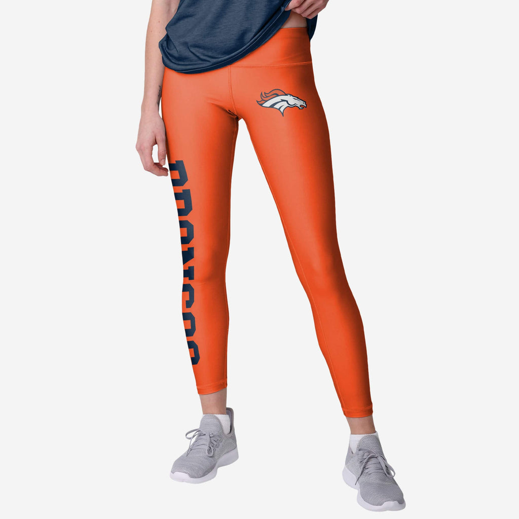 Denver Broncos Womens Solid Big Wordmark Legging FOCO S - FOCO.com