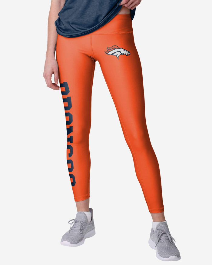 Denver Broncos Womens Solid Big Wordmark Legging FOCO S - FOCO.com