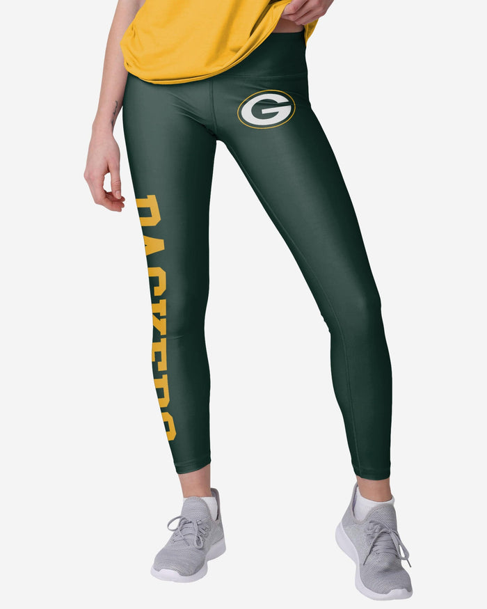 Green Bay Packers Womens Solid Big Wordmark Legging FOCO S - FOCO.com