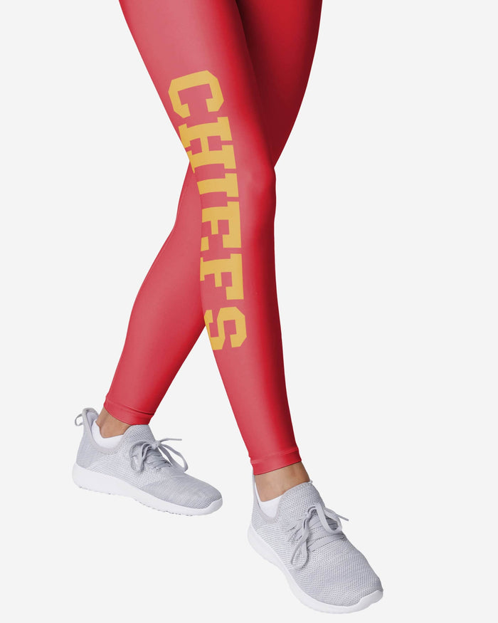 Kansas City Chiefs Womens Solid Big Wordmark Legging FOCO - FOCO.com