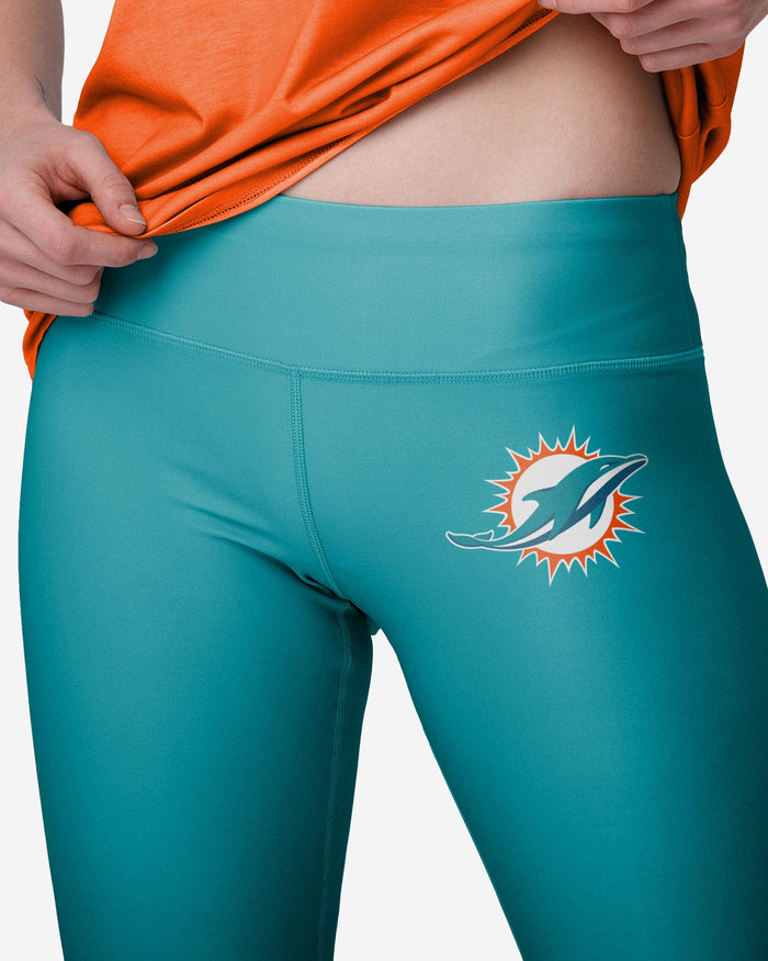 Miami Dolphins Womens Solid Big Wordmark Legging FOCO - FOCO.com