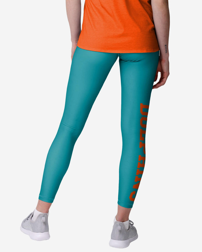 Miami Dolphins Womens Solid Big Wordmark Legging FOCO - FOCO.com