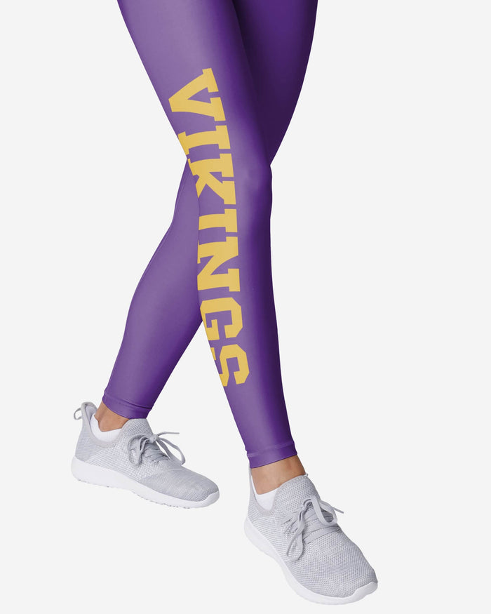 Minnesota Vikings Womens Solid Big Wordmark Legging FOCO - FOCO.com