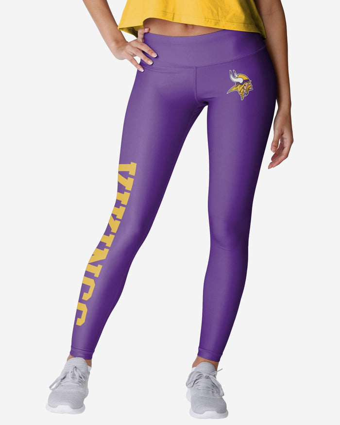 Minnesota Vikings Womens Solid Big Wordmark Legging FOCO S - FOCO.com