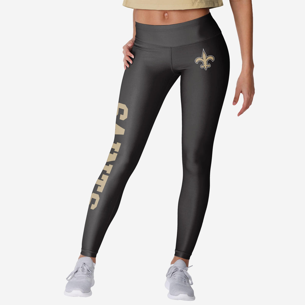 New Orleans Saints Womens Solid Big Wordmark Legging FOCO S - FOCO.com