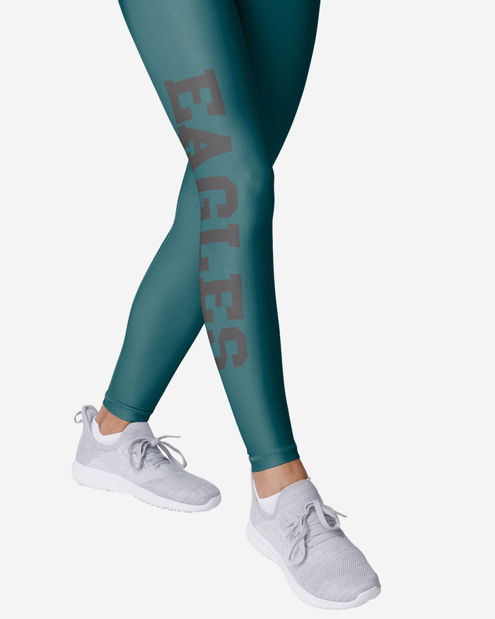 Philadelphia Eagles Womens Solid Big Wordmark Legging FOCO - FOCO.com