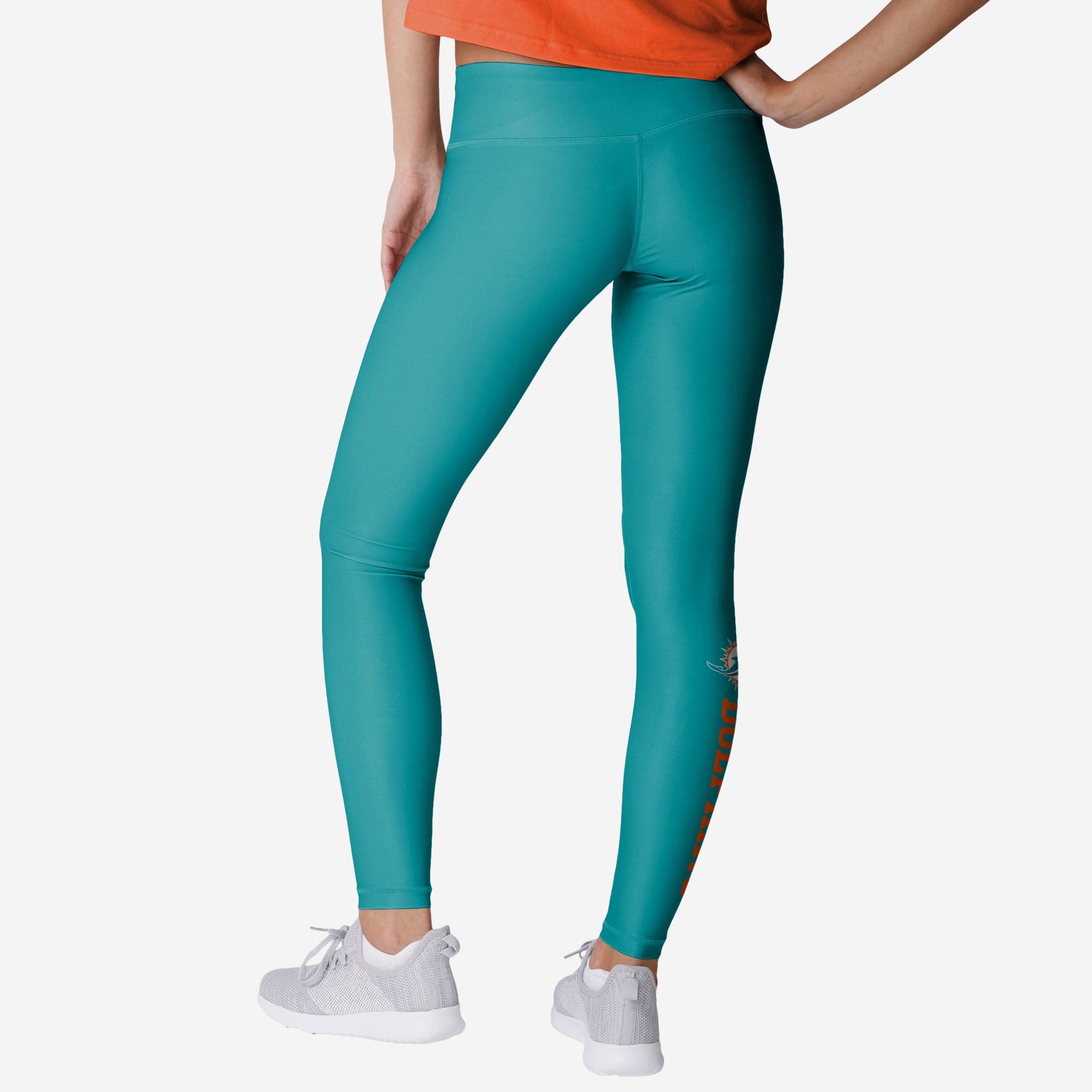 Fitkin Women's Turquoise High Waist Basic Core Tights