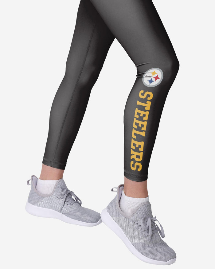 Pittsburgh Steelers Womens Solid Wordmark Legging FOCO - FOCO.com