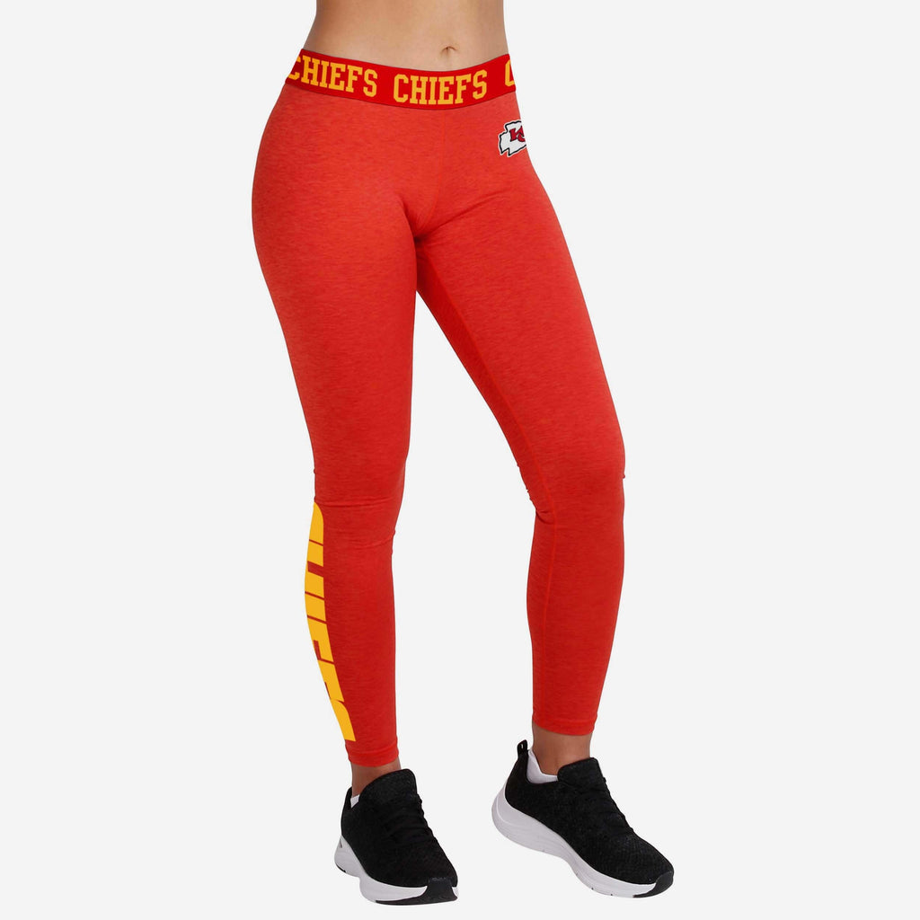 Kansas City Chiefs Womens Team Color Static Legging FOCO S - FOCO.com