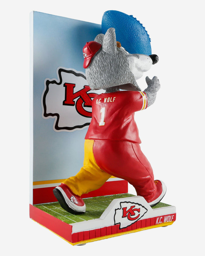 KC Wolf Kansas City Chiefs Mascot Action Pose Light Up Ball Bobblehead FOCO - FOCO.com