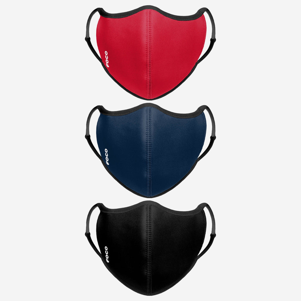 Bold Color Sport 3 Pack Face Cover FOCO - FOCO.com