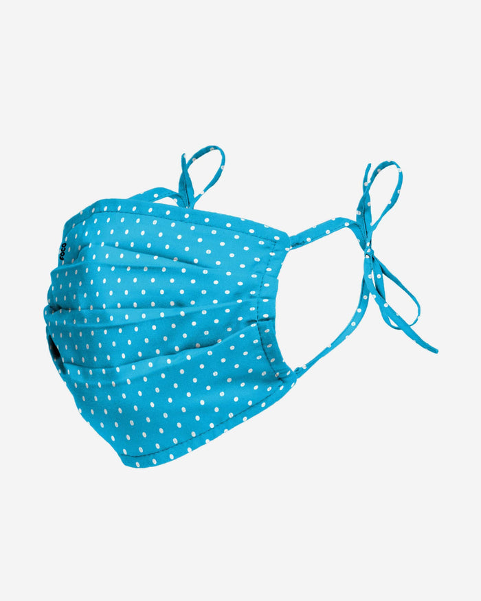 Pleated Blue Polka Dots Tie-Back Face Cover FOCO - FOCO.com