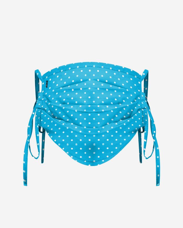 Pleated Blue Polka Dots Tie-Back Face Cover FOCO - FOCO.com