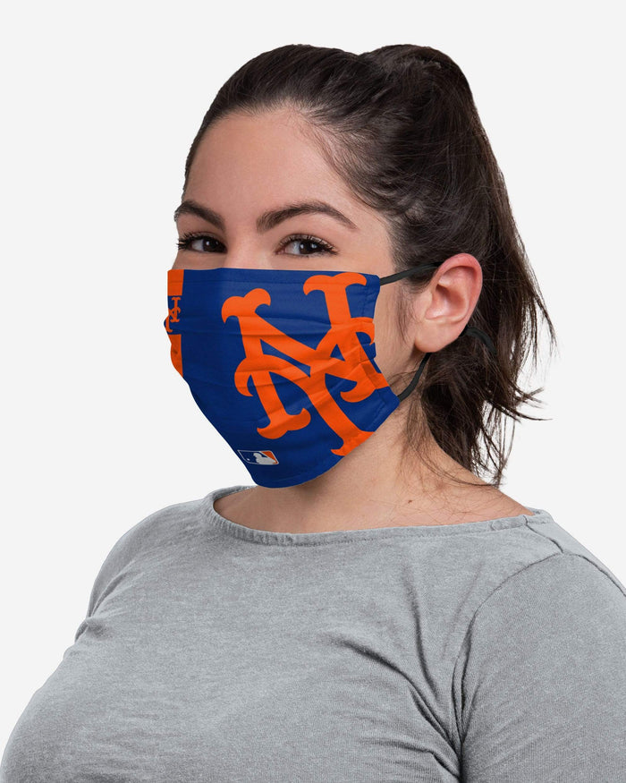 New York Mets On-Field Adjustable Blue & Orange Face Cover FOCO - FOCO.com