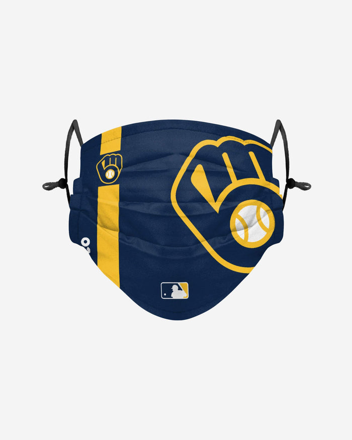 Milwaukee Brewers On-Field Adjustable Navy Face Cover FOCO - FOCO.com