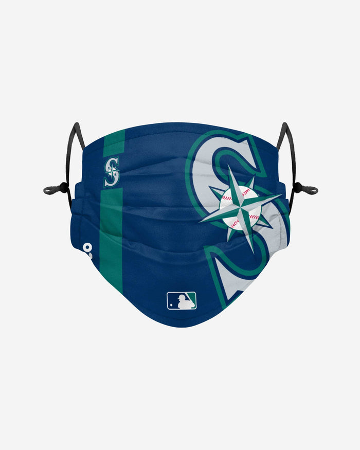Seattle Mariners On-Field Adjustable Navy & Teal Face Cover FOCO - FOCO.com