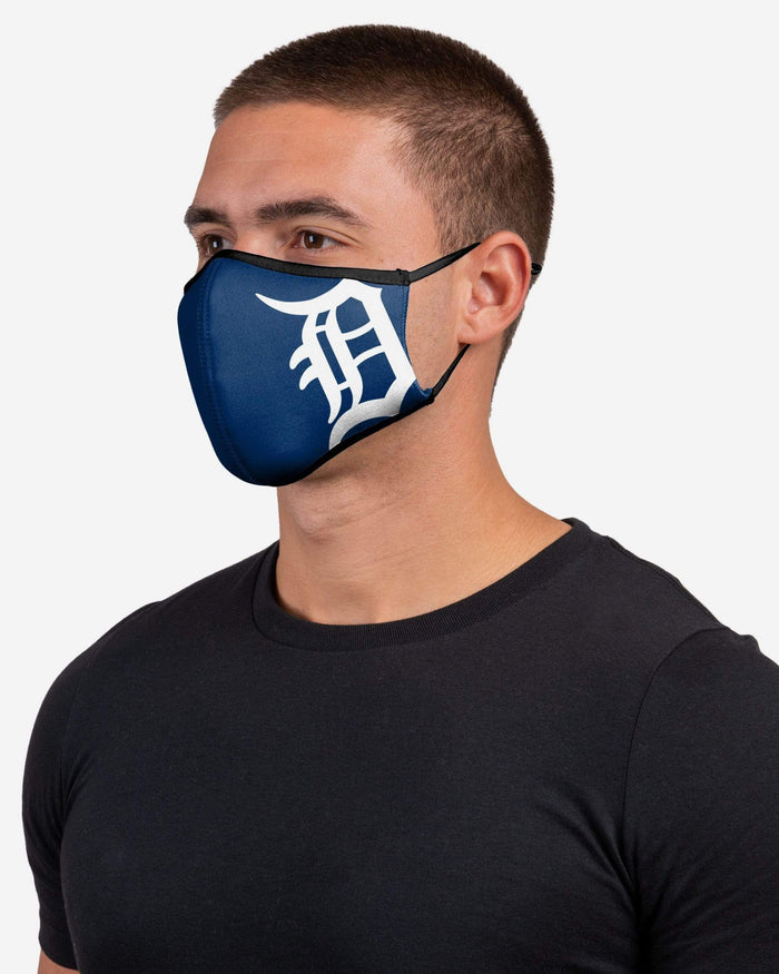 Detroit Tigers On-Field Adjustable Navy & White Sport Face Cover FOCO - FOCO.com
