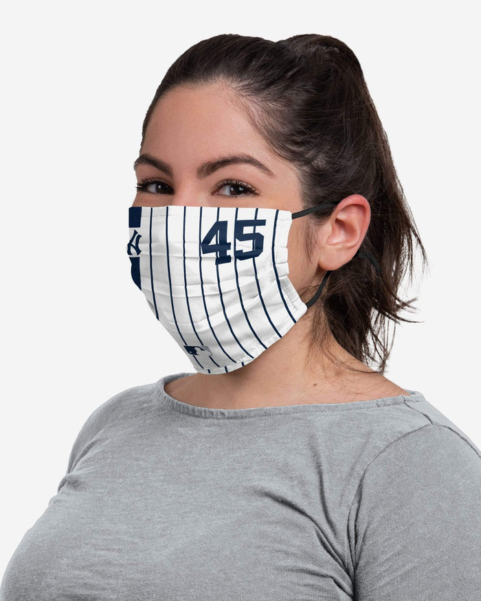 Gerrit Cole New York Yankees On-Field Adjustable Pinstripe Face Cover FOCO - FOCO.com
