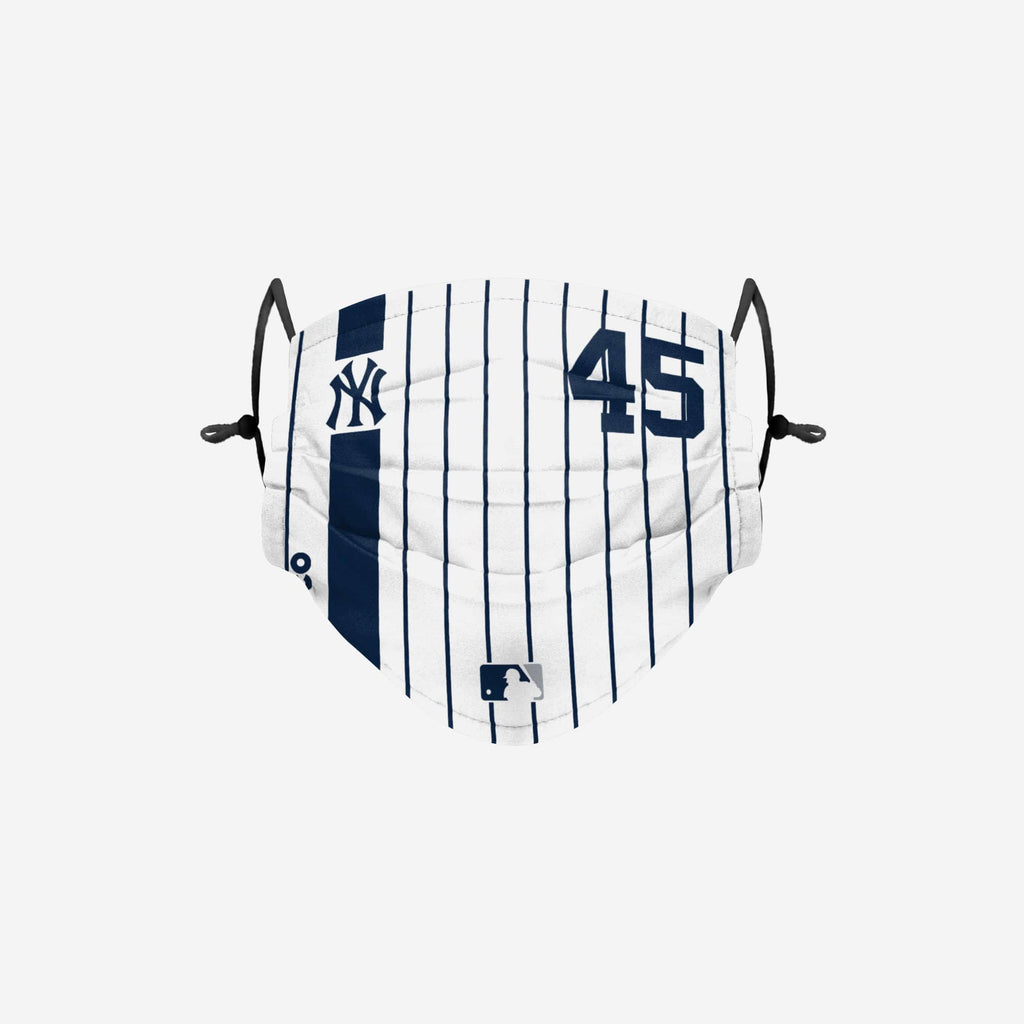 Gerrit Cole New York Yankees On-Field Adjustable Pinstripe Face Cover FOCO - FOCO.com