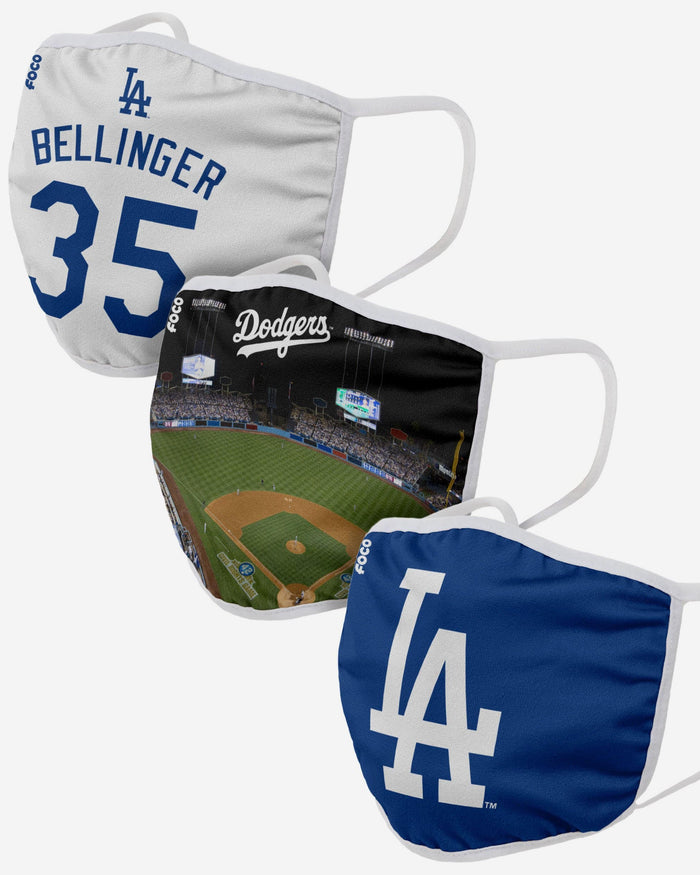 Los Angeles Dodgers Fan Fest 3 Pack Face Cover FOCO - FOCO.com