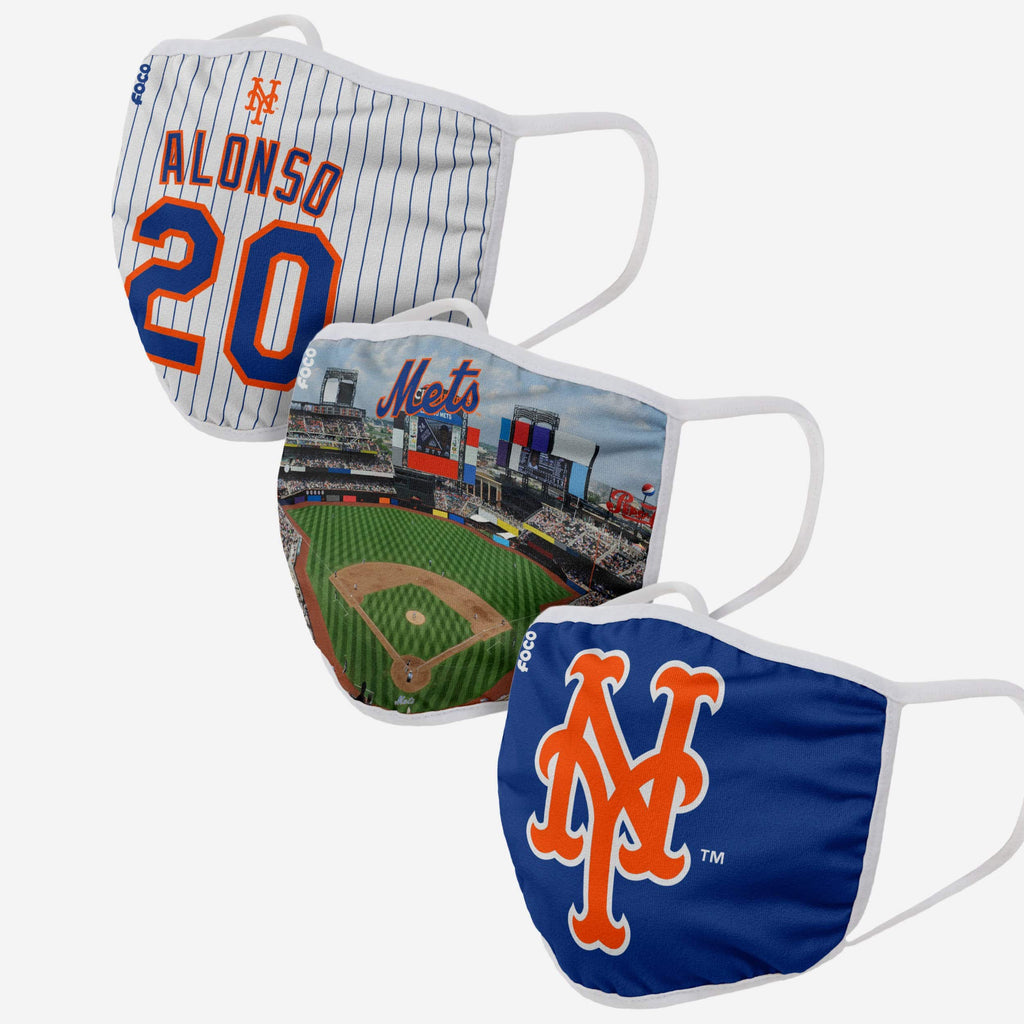 New York Mets Fan Fest 3 Pack Face Cover FOCO - FOCO.com