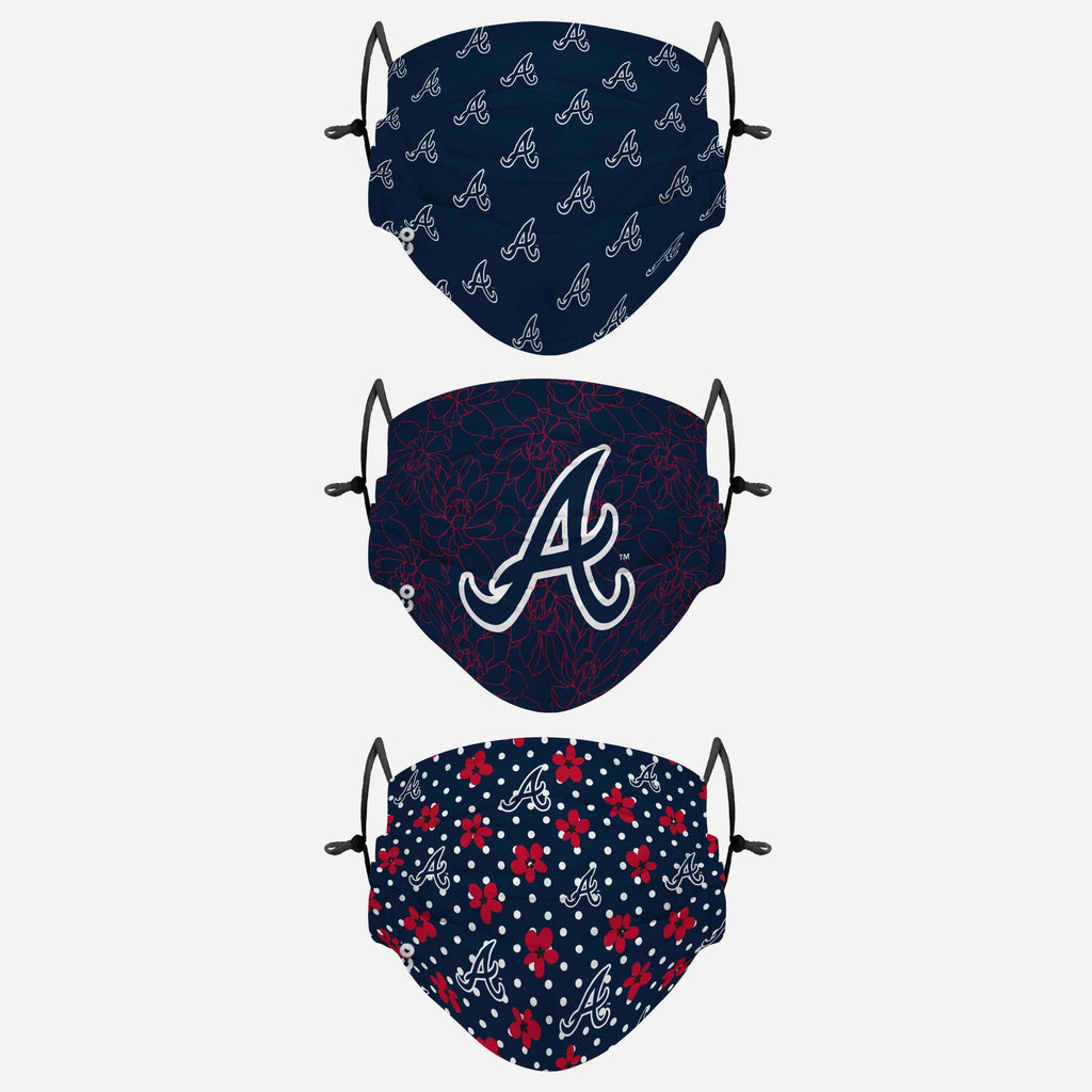 Atlanta Braves Gameday Gardener 3 Pack Face Cover FOCO - FOCO.com