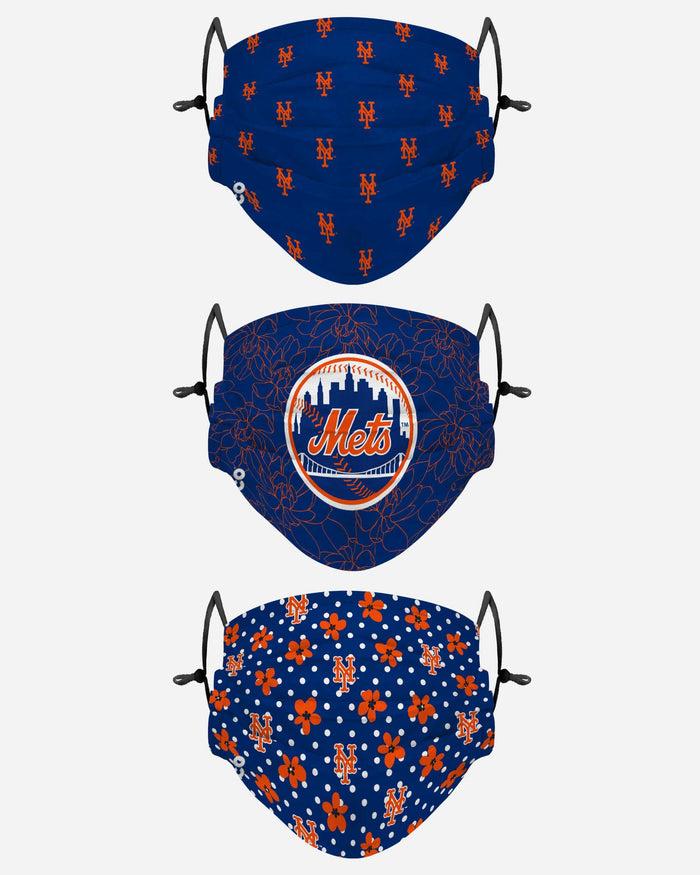 New York Mets Gameday Gardener 3 Pack Face Cover FOCO - FOCO.com