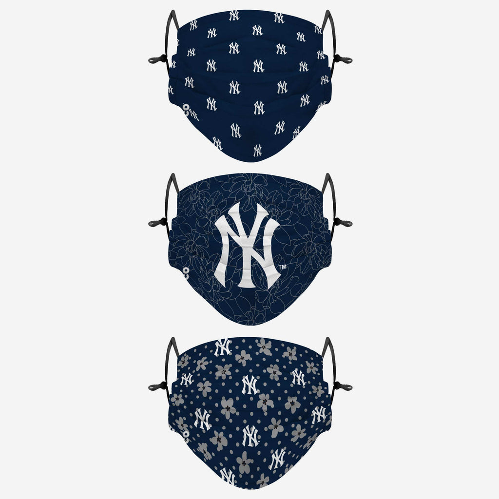 New York Yankees Gameday Gardener 3 Pack Face Cover FOCO - FOCO.com