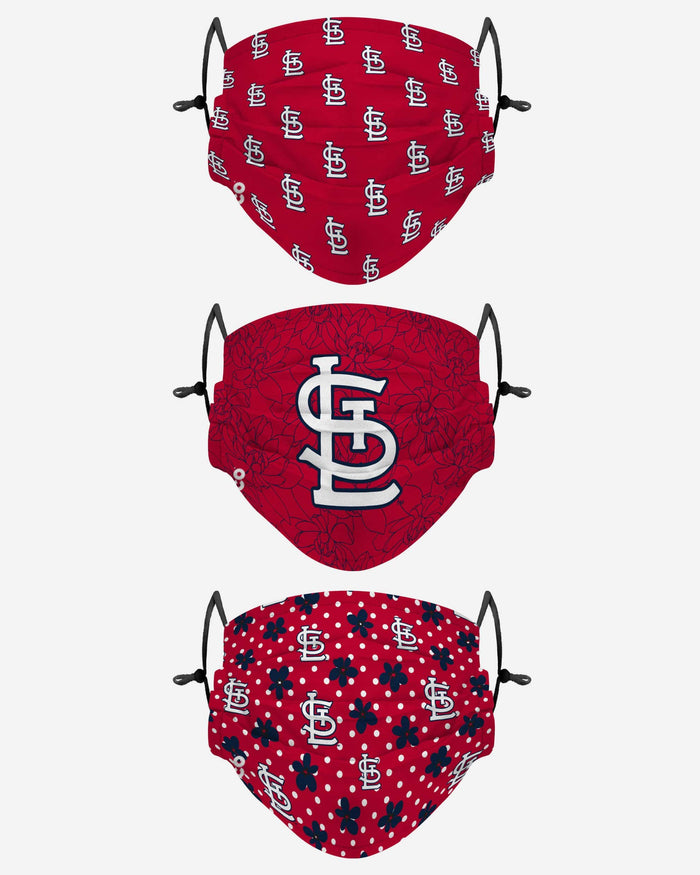 St Louis Cardinals Gameday Gardener 3 Pack Face Cover FOCO - FOCO.com