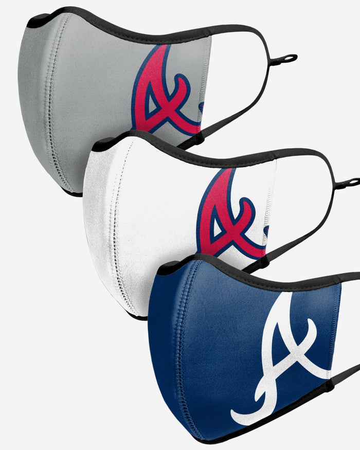 Atlanta Braves Sport 3 Pack Face Cover FOCO - FOCO.com