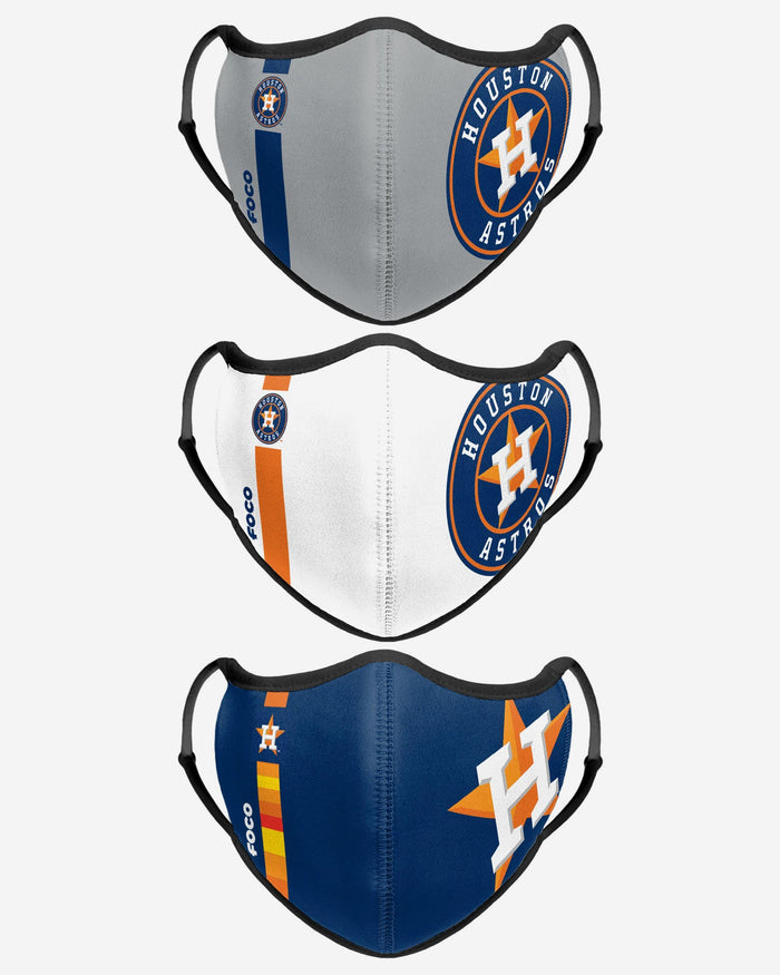 Houston Astros Sport 3 Pack Face Cover FOCO - FOCO.com
