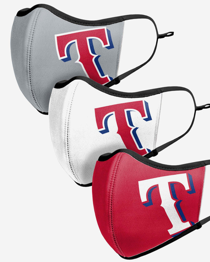 Texas Rangers Sport 3 Pack Face Cover FOCO - FOCO.com