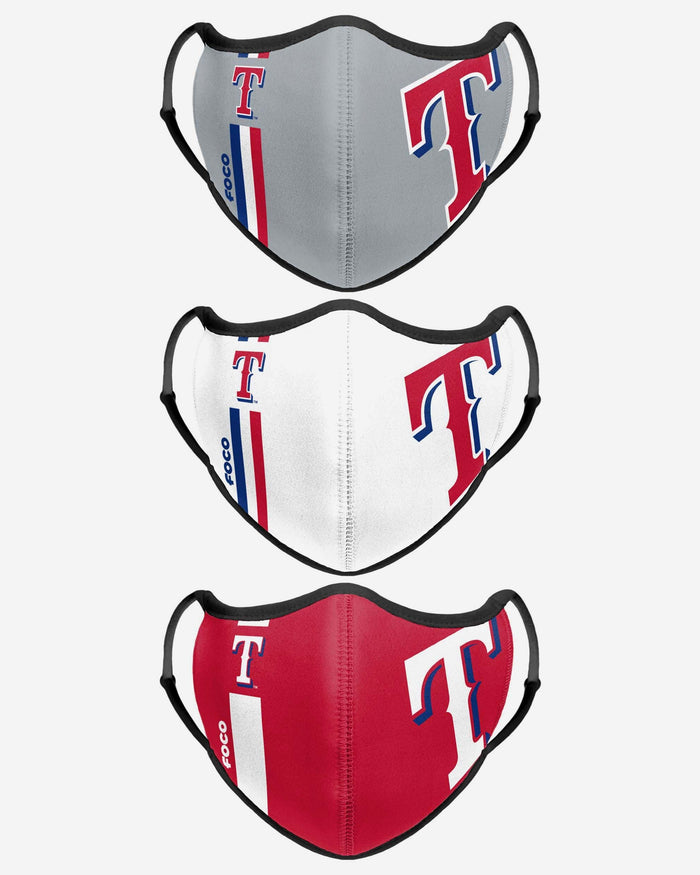 Texas Rangers Sport 3 Pack Face Cover FOCO - FOCO.com