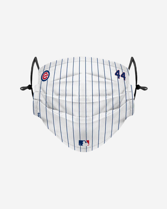 Anthony Rizzo Chicago Cubs On-Field Gameday Pinstripe Adjustable Face Cover FOCO - FOCO.com
