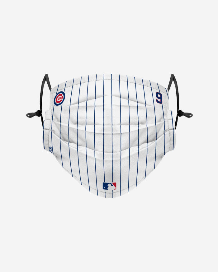Javier Baez Chicago Cubs On-Field Gameday Pinstripe Adjustable Face Cover FOCO - FOCO.com