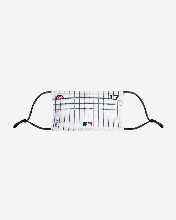 Kris Bryant Chicago Cubs On-Field Gameday Pinstripe Adjustable Face Cover FOCO - FOCO.com