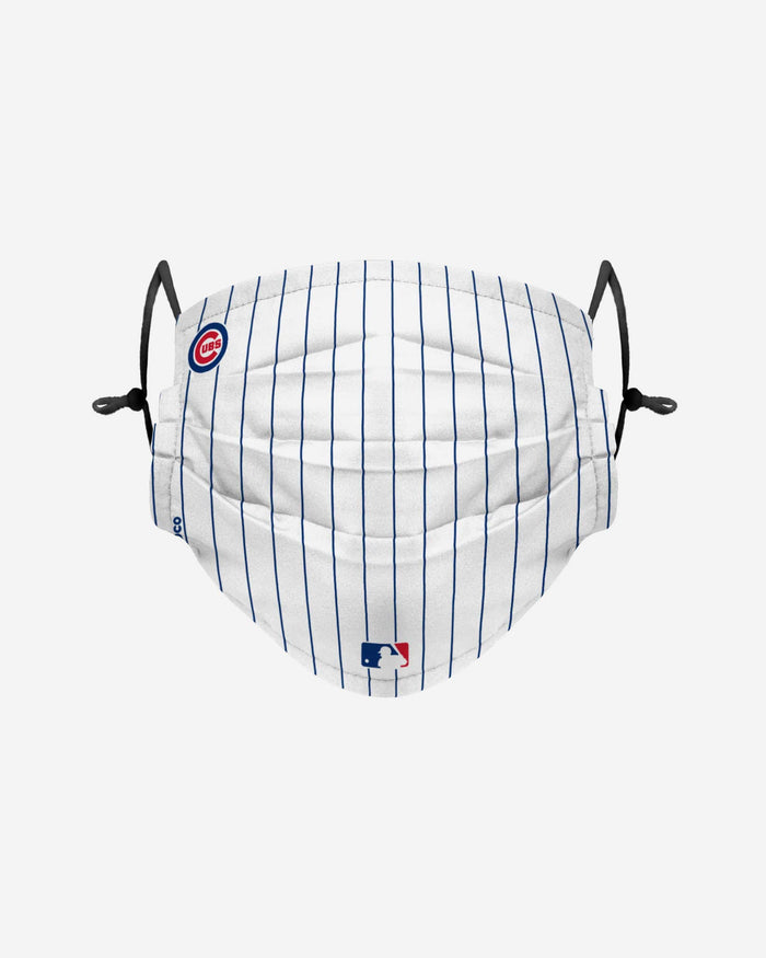 Chicago Cubs On-Field Gameday Pinstripe Adjustable Face Cover FOCO - FOCO.com
