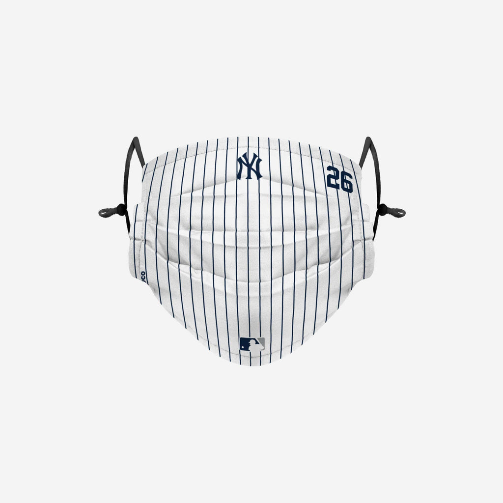 DJ LeMahieu New York Yankees On-Field Gameday Pinstripe Adjustable Face Cover FOCO - FOCO.com