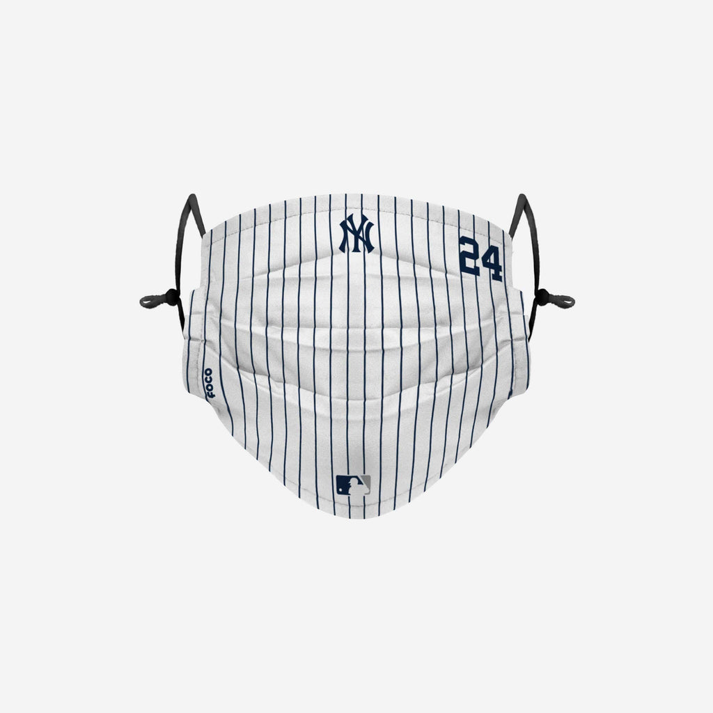 Gary Sanchez New York Yankees On-Field Gameday Pinstripe Adjustable Face Cover FOCO - FOCO.com