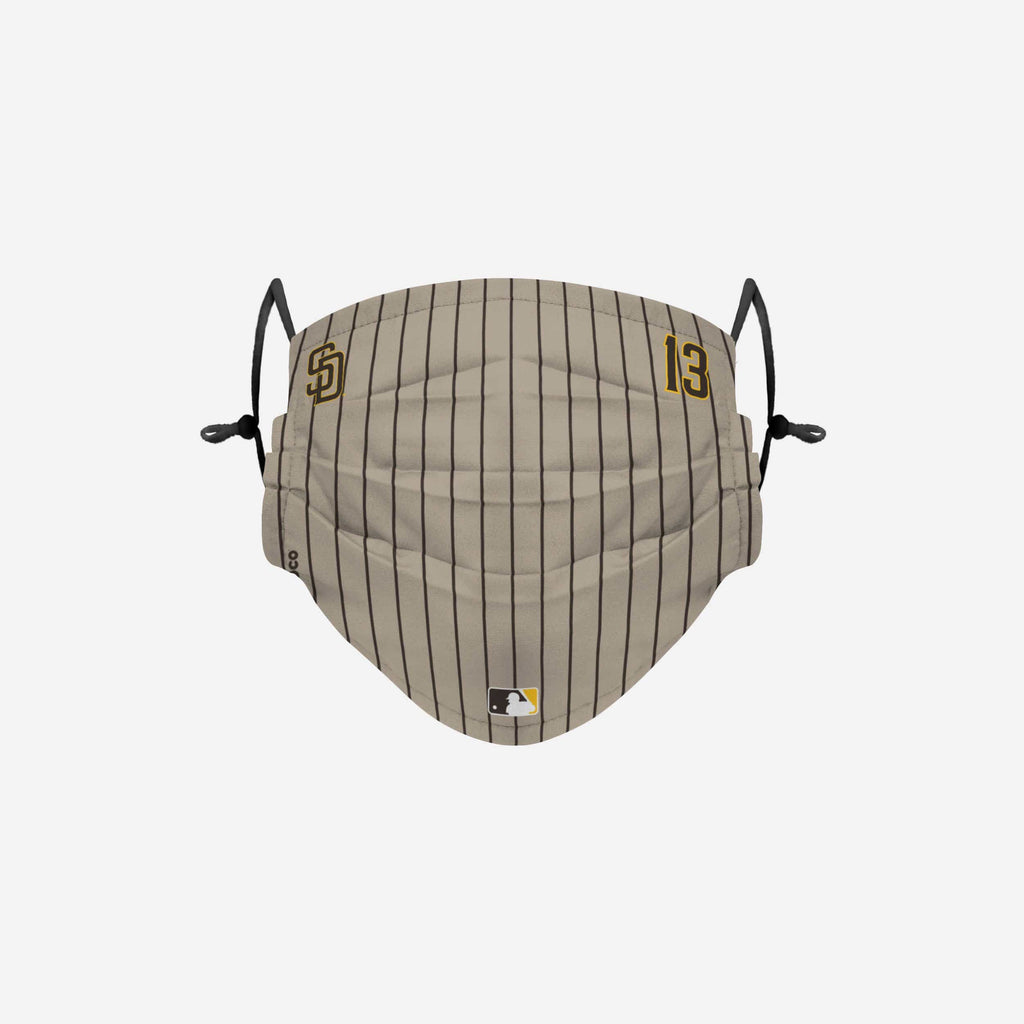 Manny Machado San Diego Padres On-Field Gameday Pinstripe Adjustable Face Cover FOCO - FOCO.com