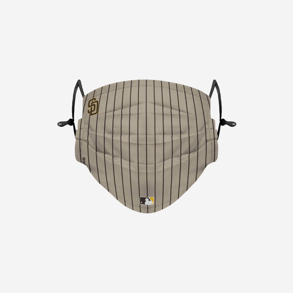 San Diego Padres On-Field Gameday Pinstripe Adjustable Face Cover FOCO - FOCO.com