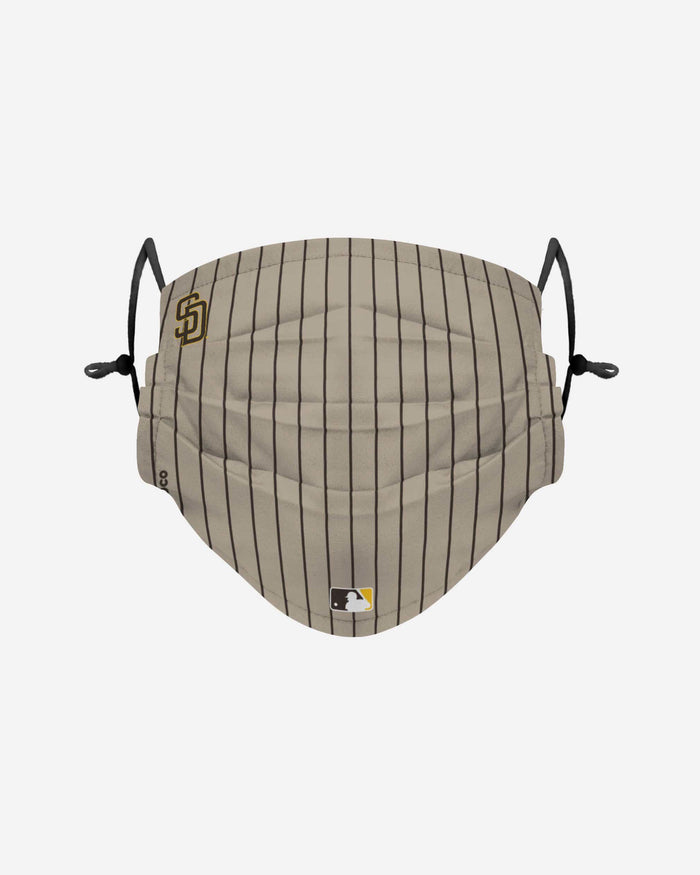 San Diego Padres On-Field Gameday Pinstripe Adjustable Face Cover FOCO - FOCO.com