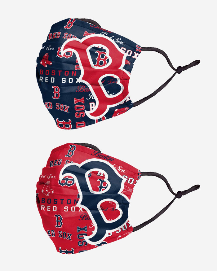 Boston Red Sox Logo Rush Adjustable 2 Pack Face Cover FOCO - FOCO.com